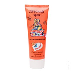 Крем детский Радужный зайчик уход и защита с экстрактом календулы маслом облепихи и витаминами А и Е 75 мл