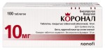 Коронал, таблетки покрытые пленочной оболочкой 10 мг 100 шт