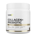Коллаген с пребиотиком, 1WIN (1ВИН) порошок 180 г БАД с пребиотическими пищевыми волокнами ананас-кокос банка