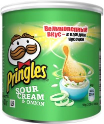 Чипсы, Pringles (Принглс) 40 г сметана и лук