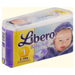 Подгузники 26 шт. Libero Беби софт ньюборн 2-5 кг