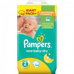 Подгузники 144 шт. Pampers нью беби мини 3-6 кг р. 2