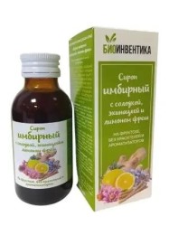 Сироп имбирный с солодкой и лимоном фреш БАД 100 мл