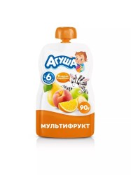Пюре Агуша мультифрукт с 6 мес 90 г