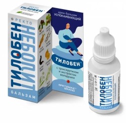 Крем-бальзам Спецмазь Тилобен Ректо успокаивающий с троксерутином и экстрактом володушки 15 мл