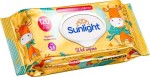 Салфетки влажные детские, Sunlight (Санлайт) 120 шт Беби эко Жираф с клапаном